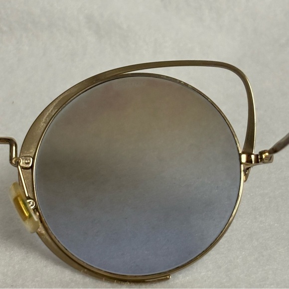 MIU MIU Sunglasses SMU51T Maroon Red w/ Gold Round w/ Cat Ears - Picture 6 of 14